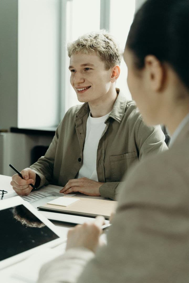 One-on-one college counseling session with a student-athlete